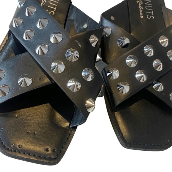 Coconuts by Matisse Lynwood Black Studded Slide Sandals - Picture 4 of 6
